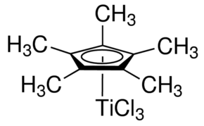 Pentamethylcyclopentadienyltitanium trichloride - CAS:12129-06-5 - Trichloro(pentamethylcyclopentadienyl)titanium(IV), (Pentamethylcyclopentadienyl)trichlorotitanium